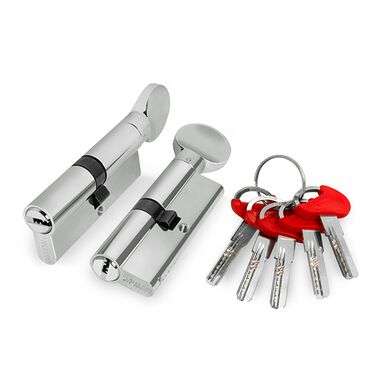 Цилиндровый Fuaro (Фуаро) механизм (D-PRO502/80) D-PRO5002Knob80(35+10+35) CP хром 5Key
