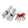 Цилиндровый Fuaro (Фуаро) механизм (D-PRO502/90) D-PRO5002Knob90(40+10+40) CP хром 5Key