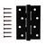 Петля врезная Apecs 100*70-B4-STEEL-BLM (матовый черный)