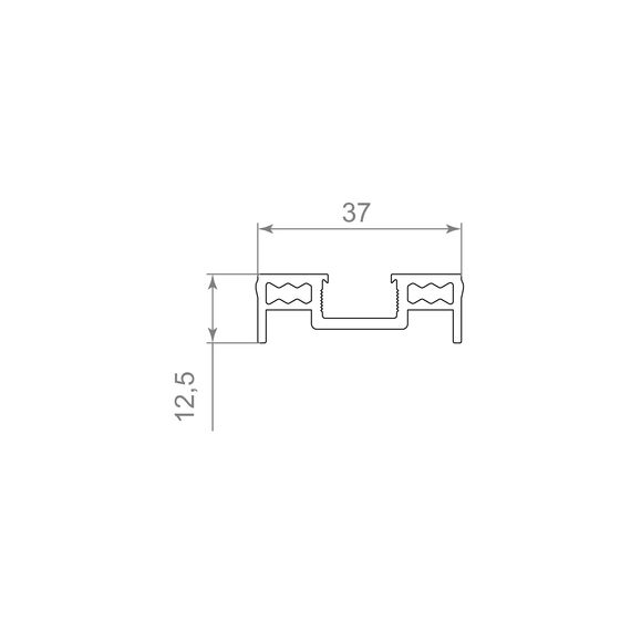 Вертикальный профиль SWD/SLD.Scope 37/13/3200 profile BL (3,2 м) (58083)