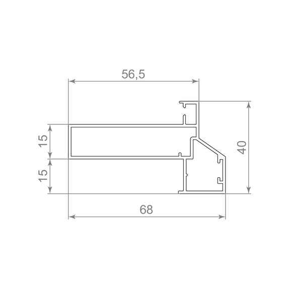 Короб SWD.Scope 40/68/3200 frame BL (3,2 м) (58111)