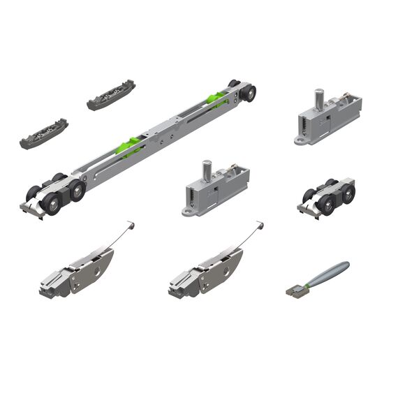 Комплект для раздвижных дверей SLD.Scope.SET3.soft close+roller/80 (58039)