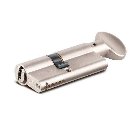 Цилиндровый механизм Kale kilit (Кале килит) с вертушкой 164 SM/62 (26+10+26) mm никель 5 кл.