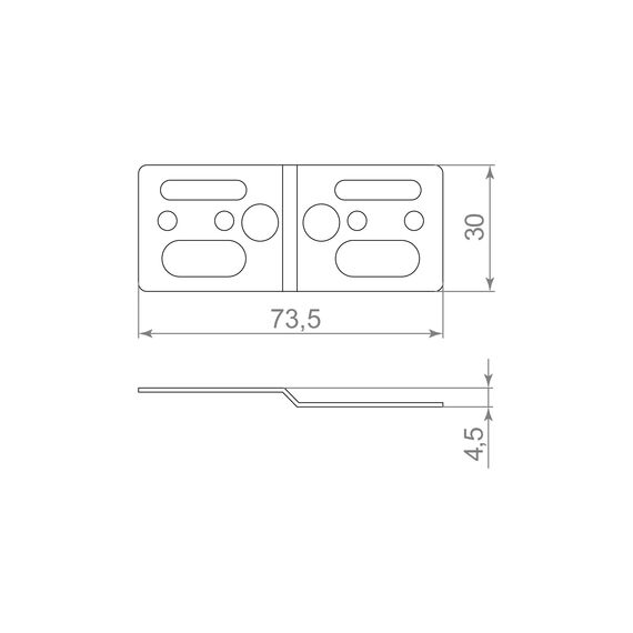 Комплект пластина крепежная с винтами SWD.Scope 75/30/5 plate with screws (60655)