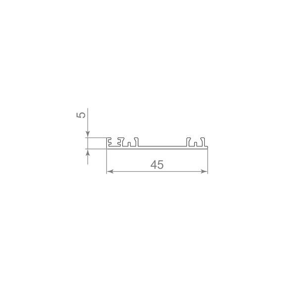 Карниз вертикальный SLD.Scope 5/45/3200 rail BL (3,2 м) (58099)