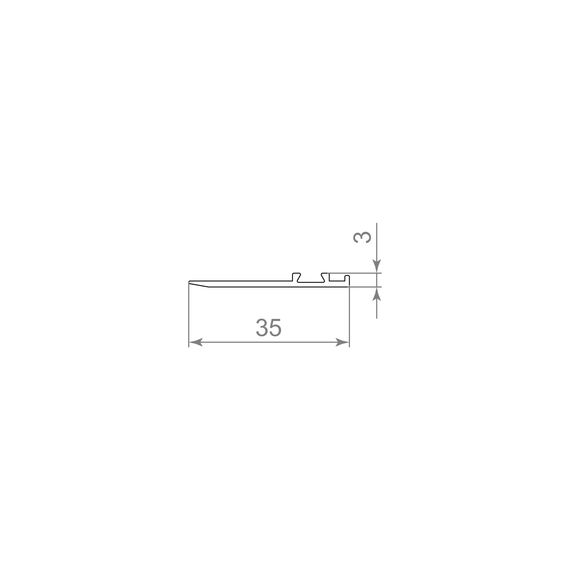 Карниз горизонтальный SLD.Scope 35/3/3200 rail BL (3,2 м) (58095)
