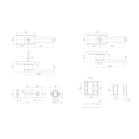 Комплект ручек с запиранием SWD.Scope.LWC BL (58045)