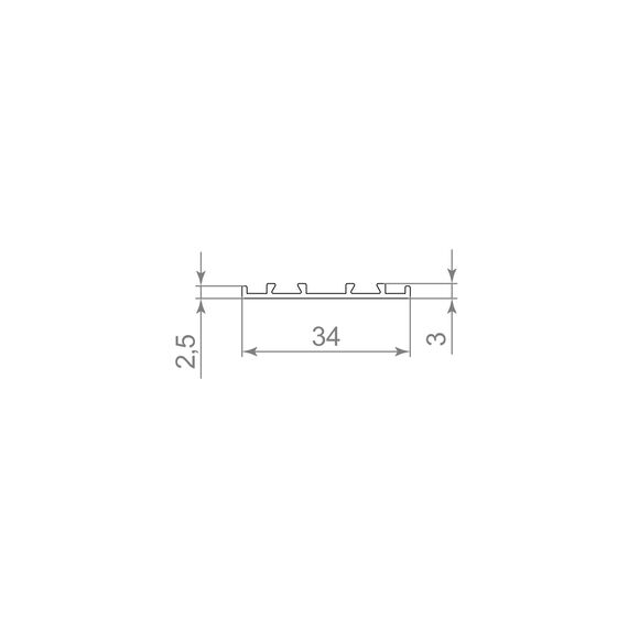 Декоративная соединительная крышка SLD.Scope 34/3/3200 cover BL (3,2 м) (58107)