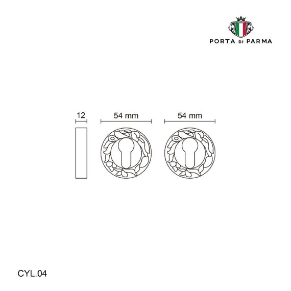 Накладка под цилиндр PORTA DI PARMA CYL.04 Матовый кофе CYL.04.11