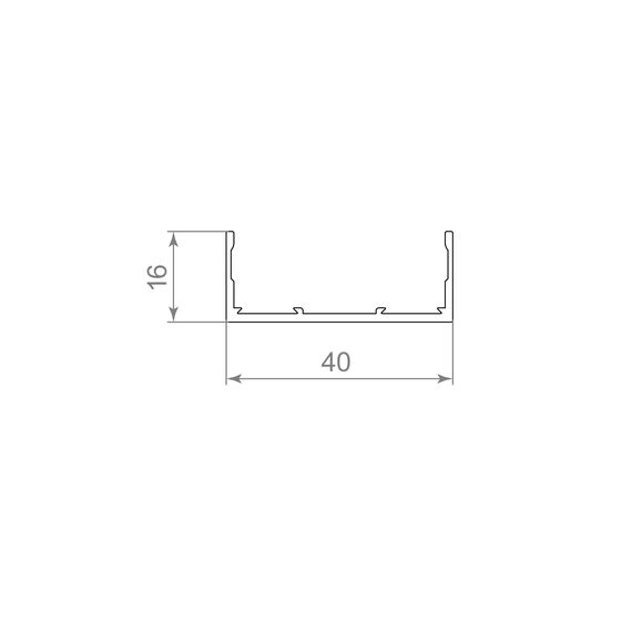 Крышка вертикальная SWD/SLD.Scope 40/16/3200 cover BL (3,2 м) (58091)