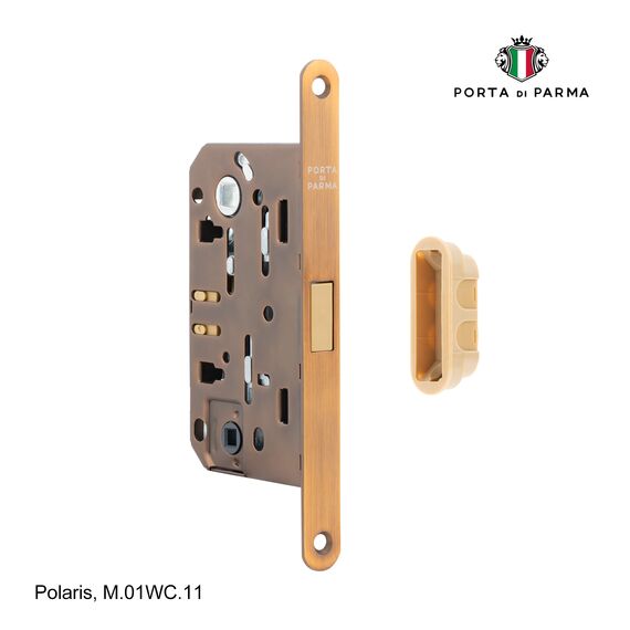 Защелка врезная магнитная под фиксатор PORTA DI PARMA Polaris Матовый кофе M.01WC.11