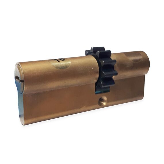 Цилиндровый механизм PA (43+10+27) цвет (латунь) PANPAN 2+5 кл. 80 мм.