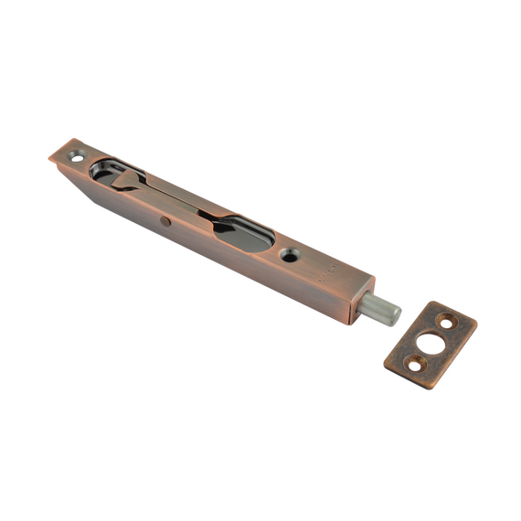 Ригель 5 1/2" старая медь (задвижка торцевая) Nora-M