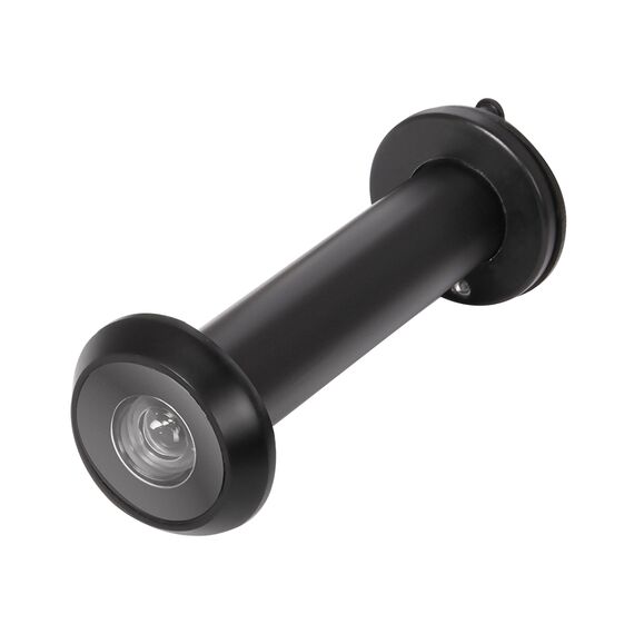 DVZ4, Глазок дверной, 16/180/70x130 (оптика пластик, шторка сталь, угол обзора 180) BL-24 черный Fua