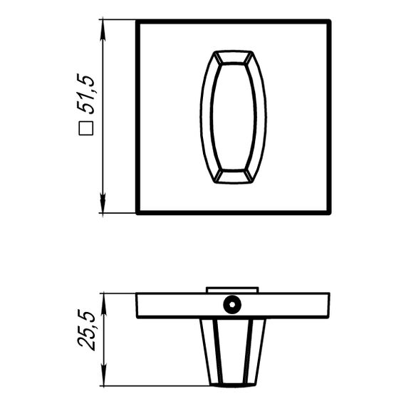 Ручка поворотная WC-BOLT BK6 USS BPVD-77 (Вороненый никель) Armadillo (Армадилло)