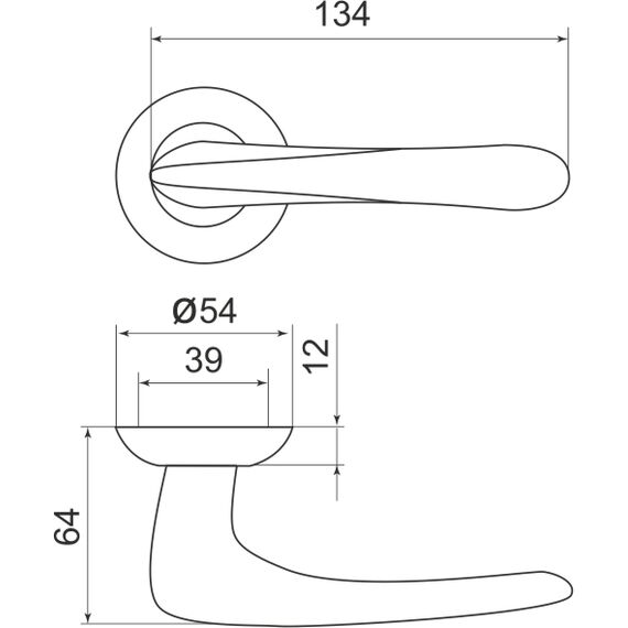 Ручка раздельная R.LD54.Pava (Pava LD42) AB/GP-7 бронза/золото TECH (кв. 8х140 Armadillo (Армадилло)