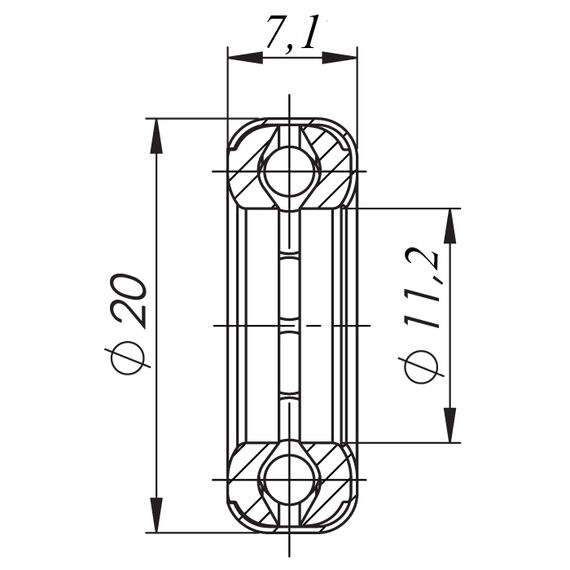 Подшипник к приварной петле Fuaro T1/141-20