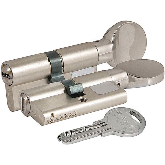 Цилиндровый механизм Kale kilit (Кале килит) с вертушкой 164 SM/80 (35+10+35) mm никель 5 кл.