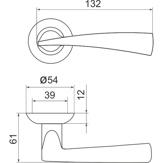 Ручка раздельная Columba LD80-1AB/GP-7 бронза/золото