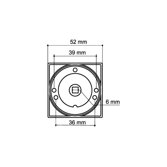 Ручка поворотная WC-BOLT BK6/SQ-21SN/CP-3 матовый никель/хром