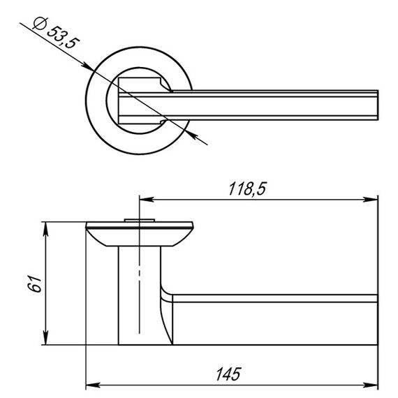 Ручка раздельная BLADE TL  WH-19 белый