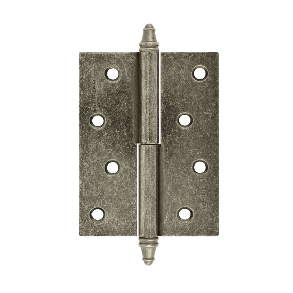 Петля стальная 610 - 4" (пок. застаренное серебро) Левая (100х75х2,5) "НОРА-М"