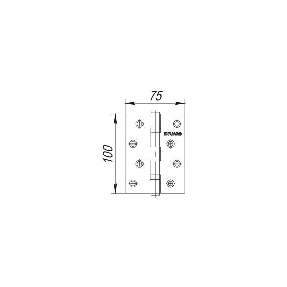 Петля универсальная 2BB 100x75x2,5 WAB (мат.бронза) Fuaro (Фуаро)